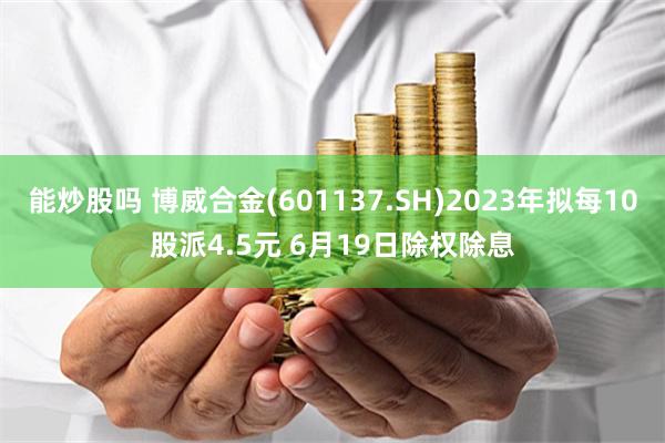 能炒股吗 博威合金(601137.SH)2023年拟每10股派4.5元 6月19日除权除息