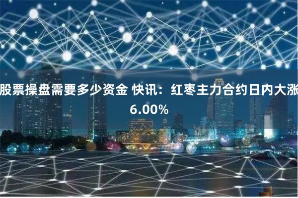 股票操盘需要多少资金 快讯：红枣主力合约日内大涨6.00%